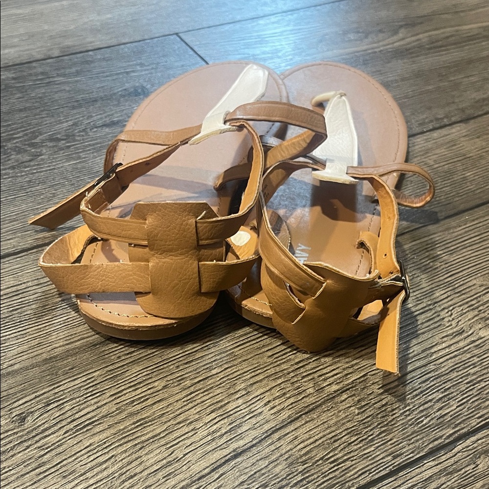 Tan and White Sandals - Picture 3 of 3